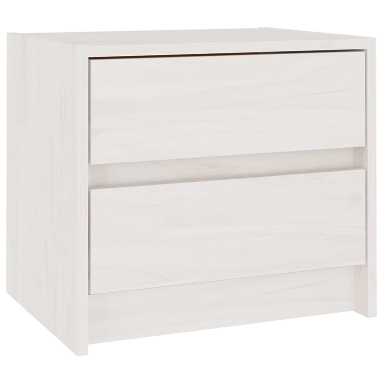 Nachtkastje 40x30,5x35,5 cm massief grenenhout wit MeubelReus