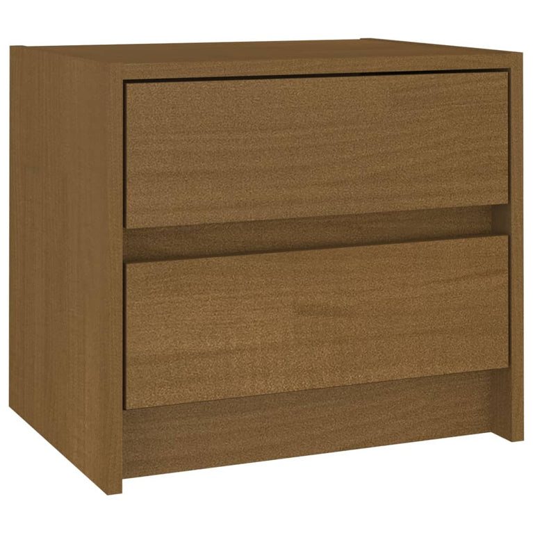 Nachtkastje 40x30,5x35,5 cm massief grenenhout honingbruin MeubelReus