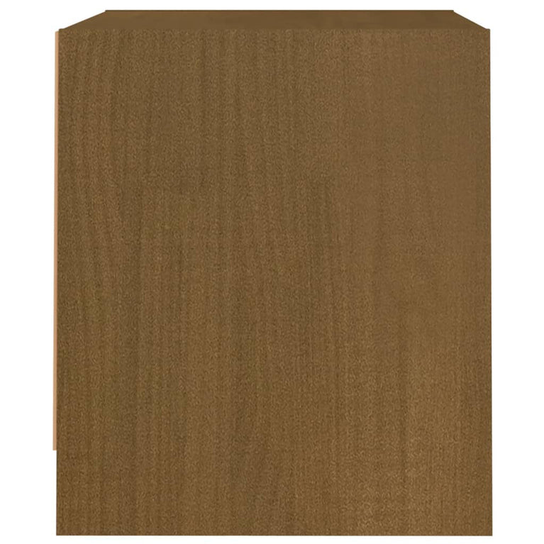 Nachtkastje 40x30,5x35,5 cm massief grenenhout honingbruin MeubelReus