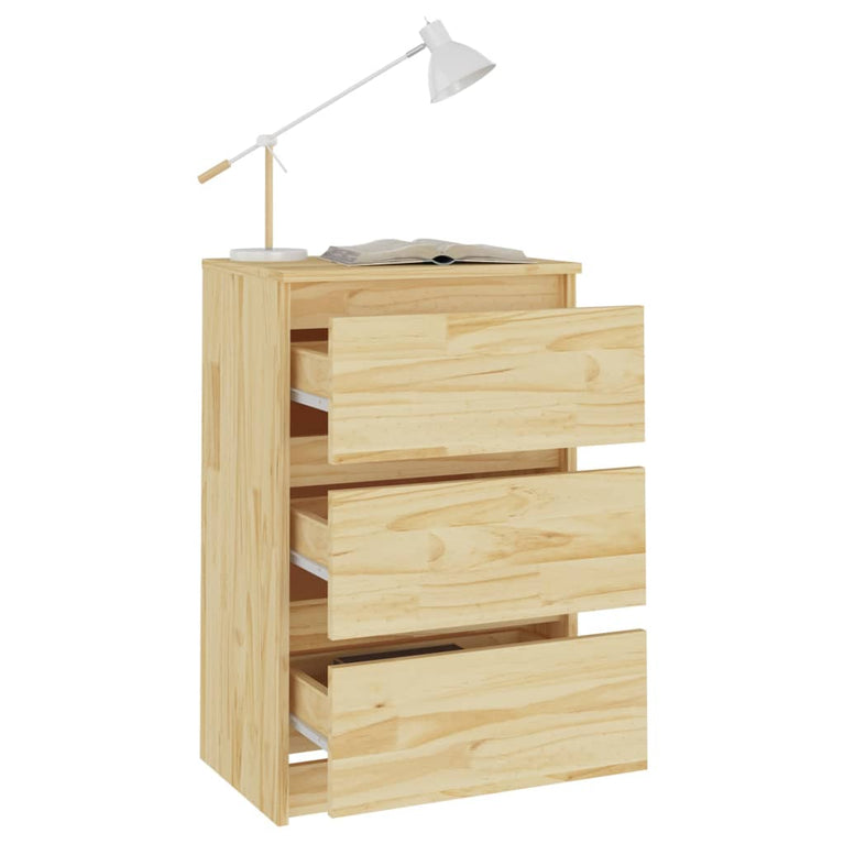 Nachtkastje 40x29,5x64 cm massief grenenhout MeubelReus