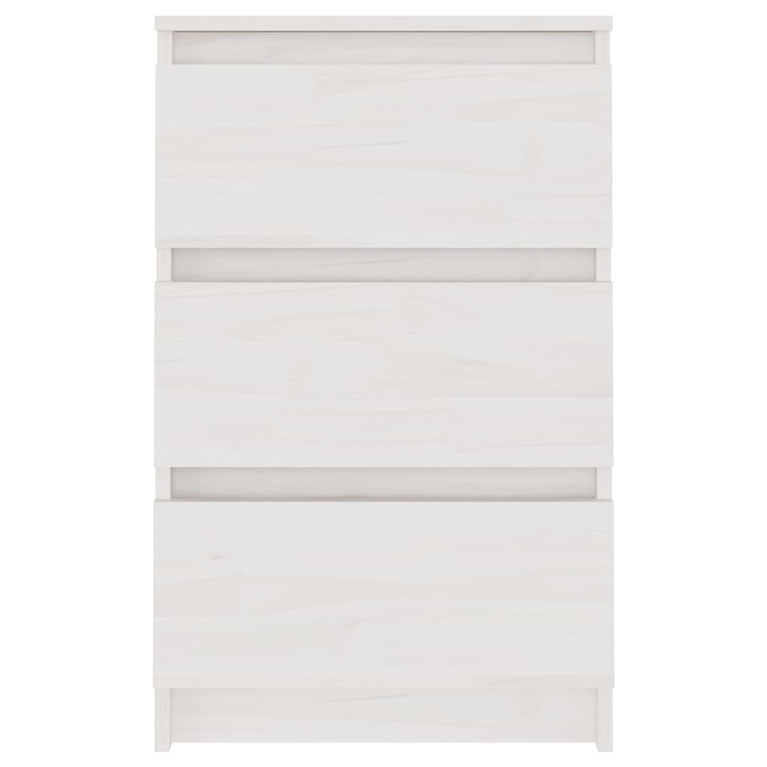 Nachtkastje 40x29,5x64 cm massief grenenhout wit MeubelReus