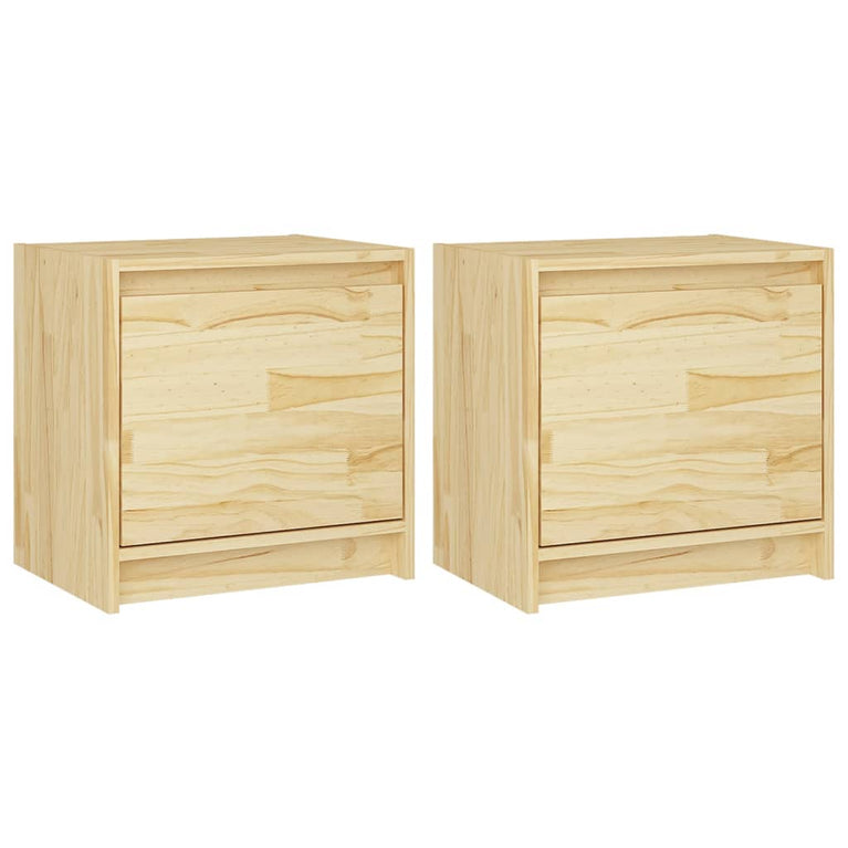 Nachtkastjes 2 st 40x30,5x40 cm massief grenenhout