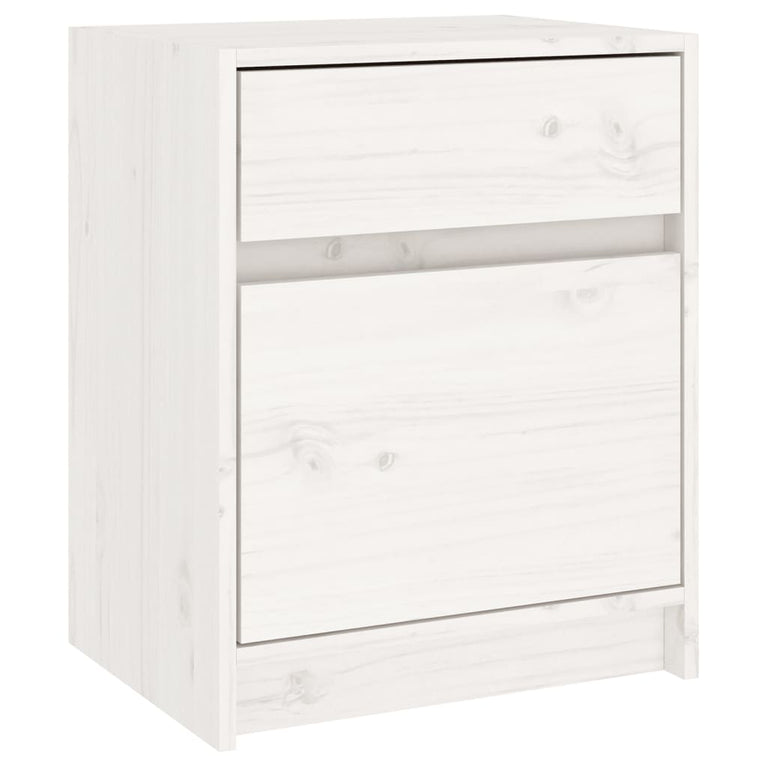 Nachtkastjes 2 st 40x31x50 cm massief grenenhout wit MeubelReus