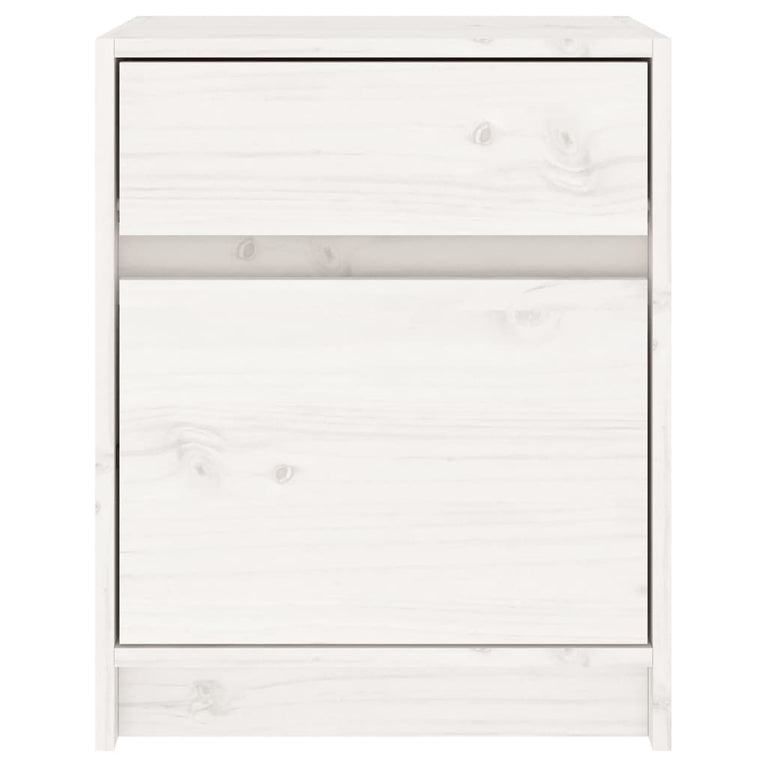 Nachtkastjes 2 st 40x31x50 cm massief grenenhout wit MeubelReus