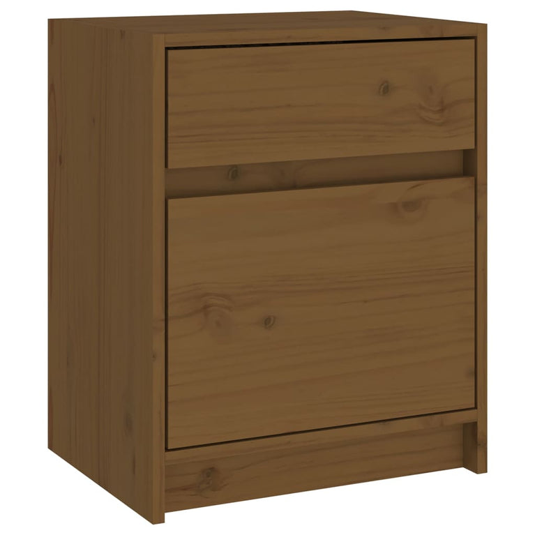 Nachtkastjes 2 st 40x31x50 cm massief grenenhout honingbruin MeubelReus