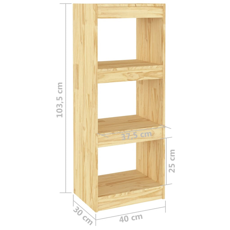 Boekenkast / kamerscherm 40x30x103,5 cm massief grenenhout MeubelReus