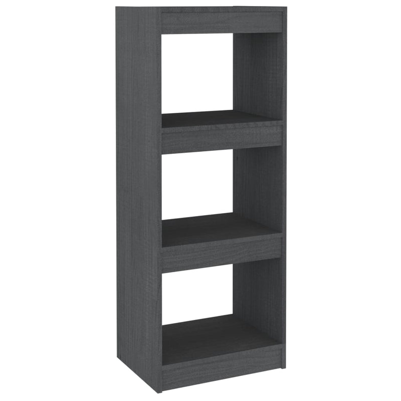 Boekenkast/kamerscherm 40x30x103,5 cm massief grenenhout grijs MeubelReus