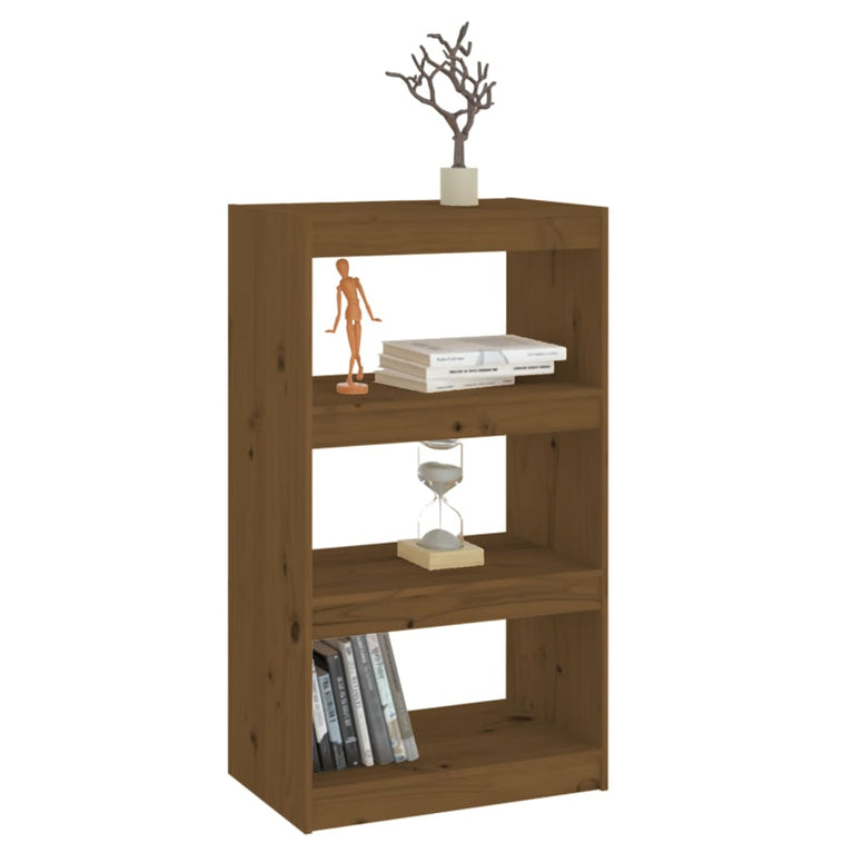 Boekenkast/kamerscherm 60x30x103,5 cm grenenhout honingbruin MeubelReus