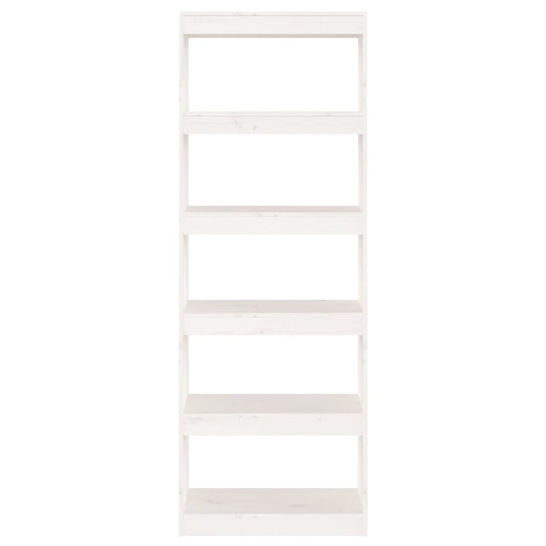 Boekenkast/kamerscherm 60x30x167,5 cm massief grenenhout wit MeubelReus