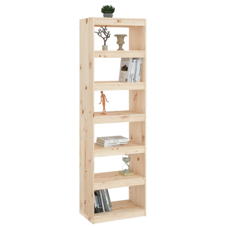 Boekenkast/kamerscherm 60x30x199,5 cm massief grenenhout MeubelReus