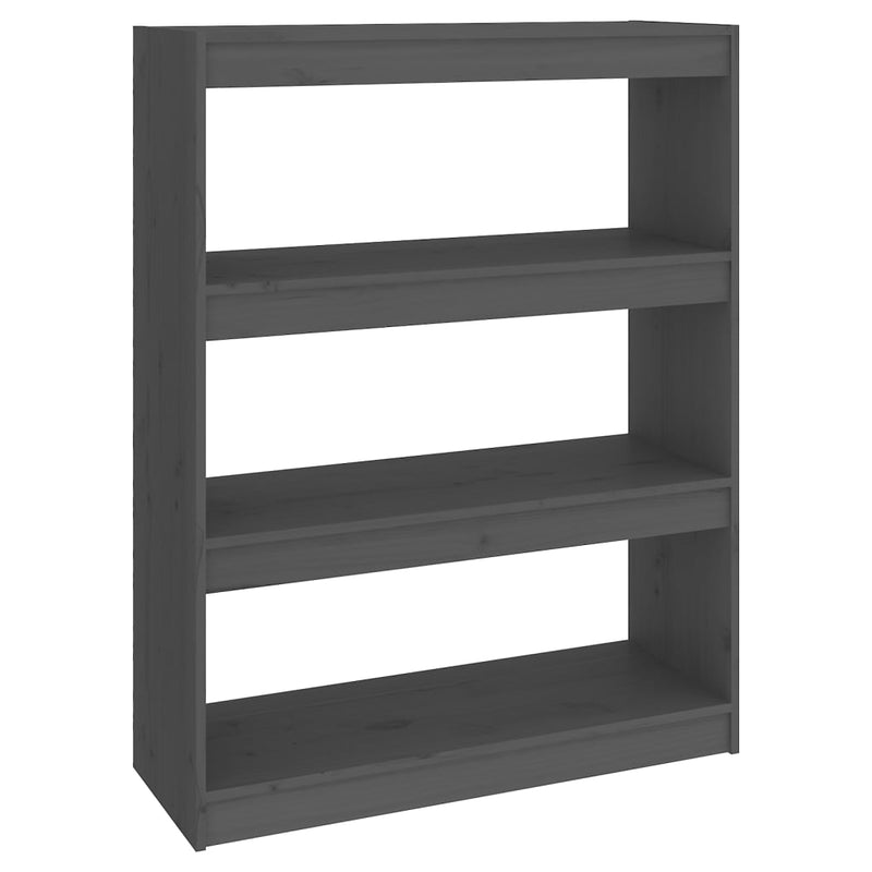 Boekenkast/kamerscherm 80x30x103,5 cm massief grenenhout grijs MeubelReus