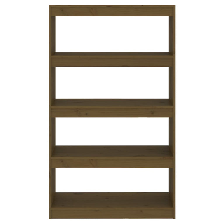 Boekenkast/kamerscherm 80x30x135,5 cm grenenhout honingbruin MeubelReus