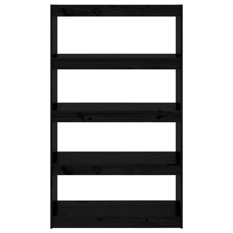 Boekenkast/kamerscherm 80x30x135,5 cm massief grenenhout zwart MeubelReus