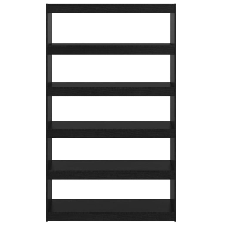 Boekenkast/kamerscherm 100x30x167,5 cm massief grenenhout zwart MeubelReus