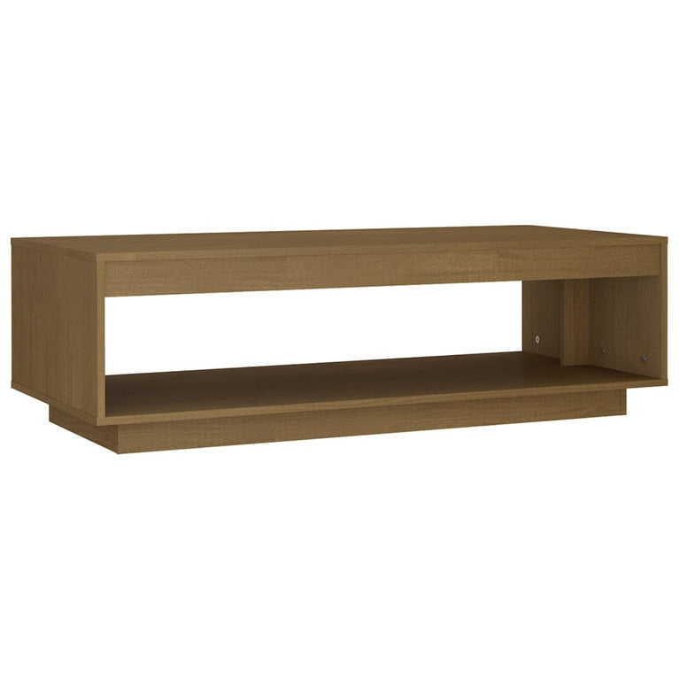 Salontafel 110x50x33,5 cm massief grenenhout honingbruin MeubelReus