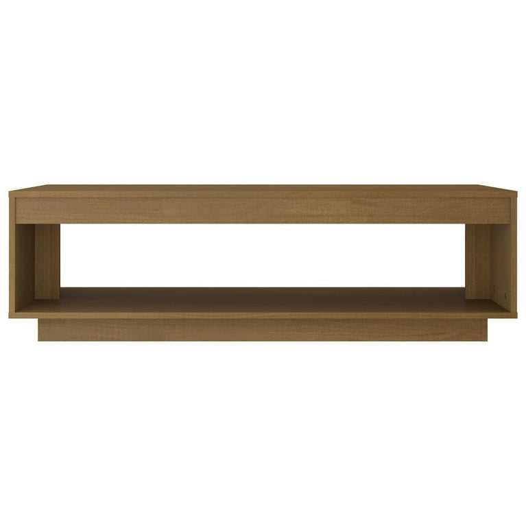 Salontafel 110x50x33,5 cm massief grenenhout honingbruin MeubelReus