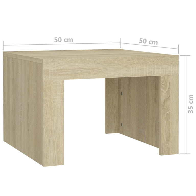 Salontafel 50x50x35 cm spaanplaat sonoma eikenkleurig MeubelReus