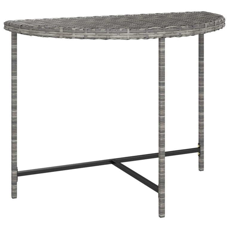 Tuintafel 100x50x75 cm poly rattan grijs MeubelReus
