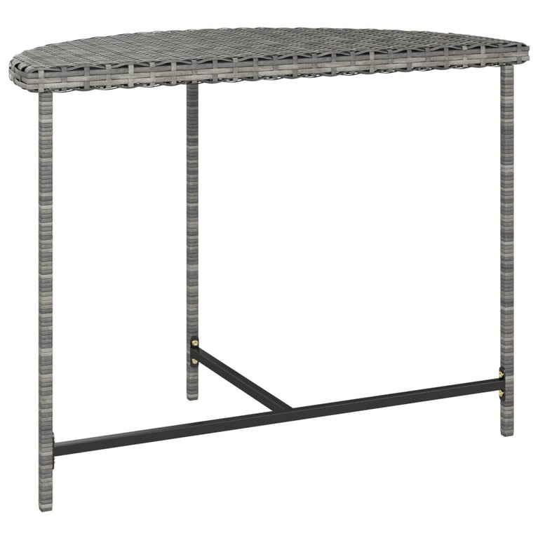 Tuintafel 100x50x75 cm poly rattan grijs MeubelReus