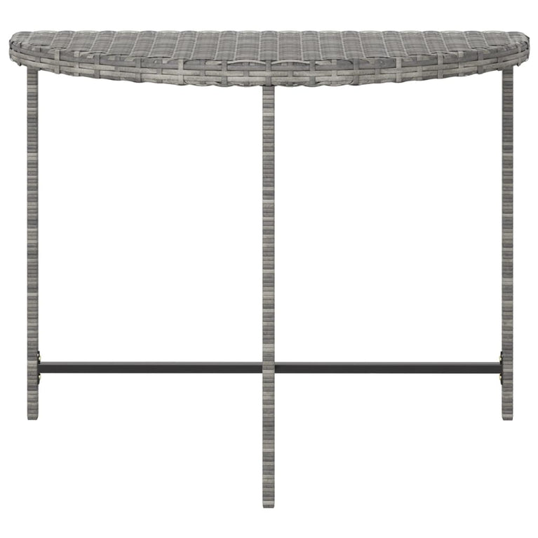 Tuintafel 100x50x75 cm poly rattan grijs MeubelReus