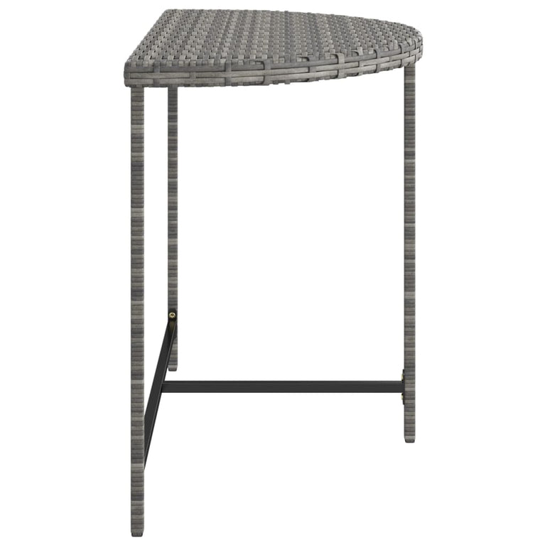 Tuintafel 100x50x75 cm poly rattan grijs MeubelReus