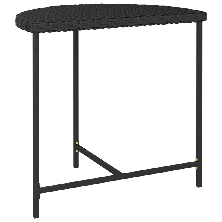 Tuintafel 80x50x75 cm poly rattan zwart MeubelReus