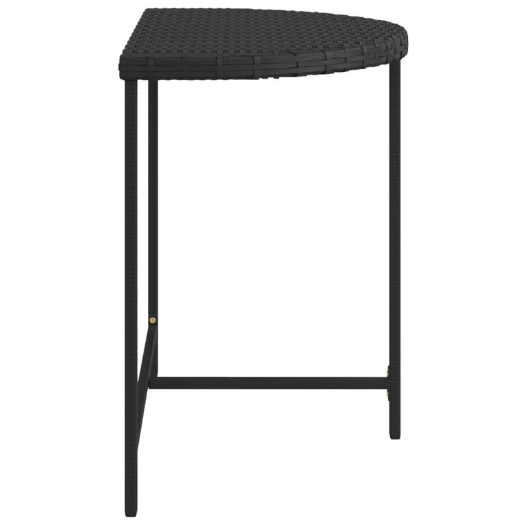 Tuintafel 80x50x75 cm poly rattan zwart MeubelReus