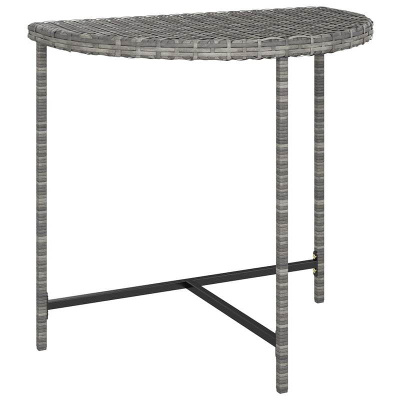 Tuintafel 80x50x75 cm poly rattan grijs MeubelReus