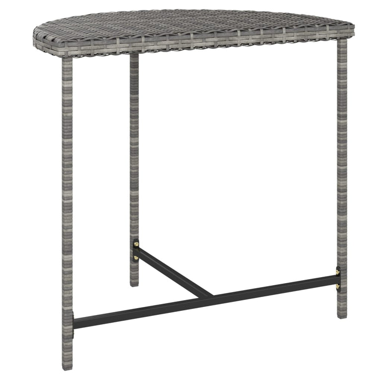 Tuintafel 80x50x75 cm poly rattan grijs MeubelReus