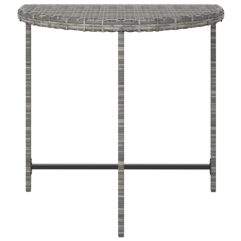 Tuintafel 80x50x75 cm poly rattan grijs MeubelReus