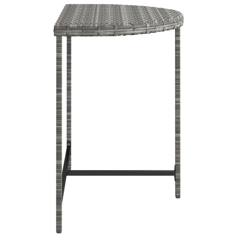 Tuintafel 80x50x75 cm poly rattan grijs MeubelReus