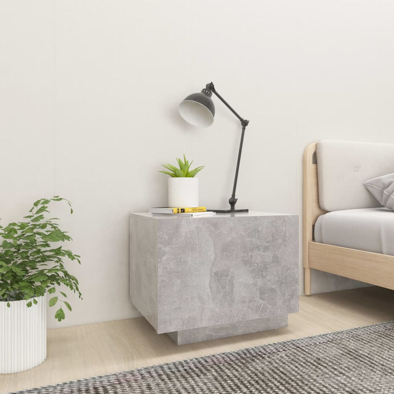 Nachtkastje 100x35x40 cm spaanplaat betongrijs MeubelReus