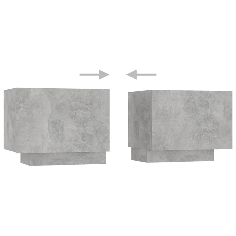 Nachtkastje 100x35x40 cm spaanplaat betongrijs MeubelReus