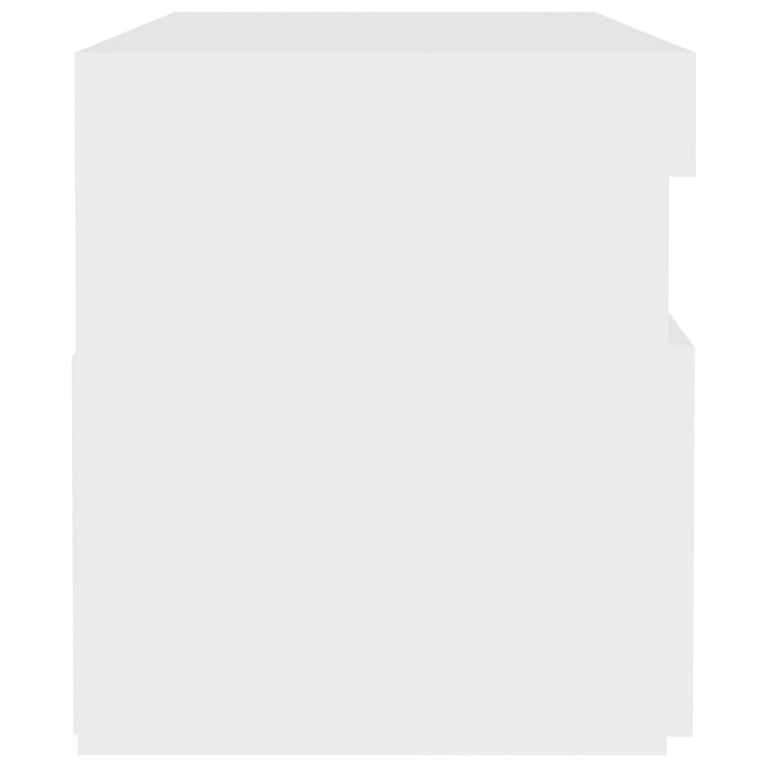 Nachtkastjes 2 st LED-verlichting 60x35x40 cm bewerkt hout wit MeubelReus