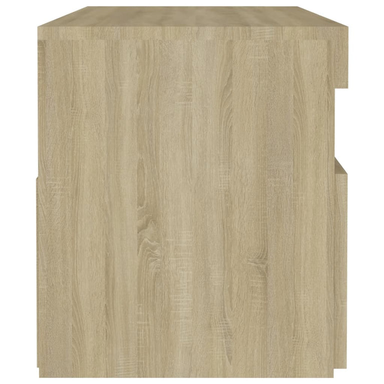 Nachtkastjes 2 st LED-verlichting 60x35x40 cm sonoma eikenkleur MeubelReus