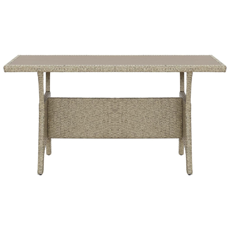 Tuintafel 120x70x66 cm poly rattan grijs MeubelReus
