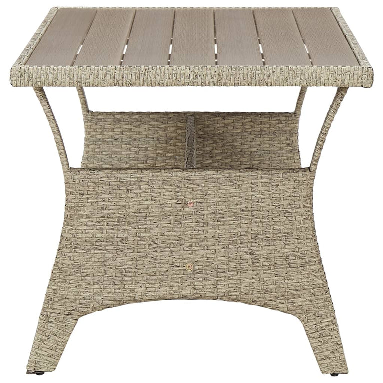 Tuintafel 120x70x66 cm poly rattan grijs MeubelReus