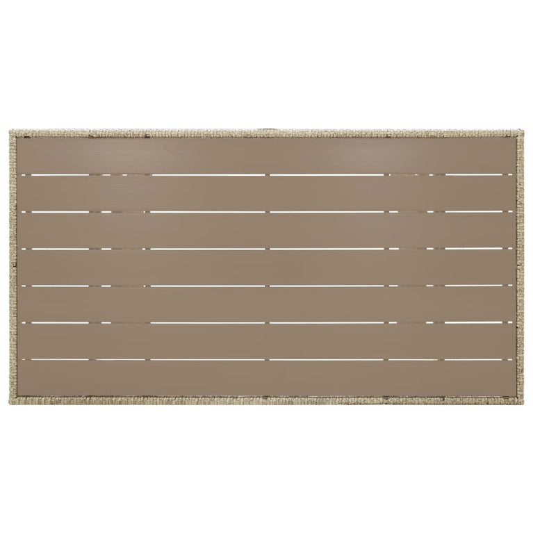 Tuintafel 120x70x66 cm poly rattan grijs MeubelReus