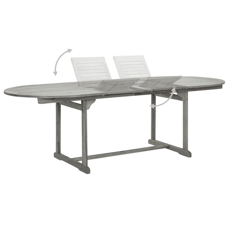 Tuintafel (160-240)x100x75 cm massief acaciahout MeubelReus