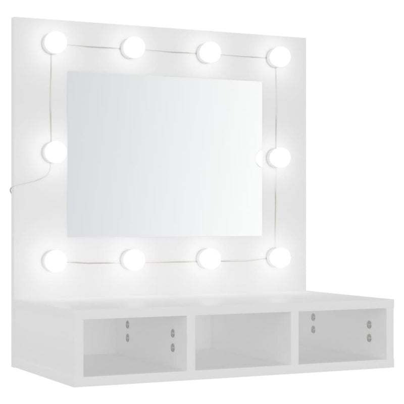 Spiegelkast met LED-verlichting 60x31,5x62 cm wit MeubelReus