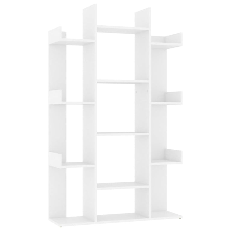 Boekenkast 86x25,5x140 cm bewerkt hout wit MeubelReus