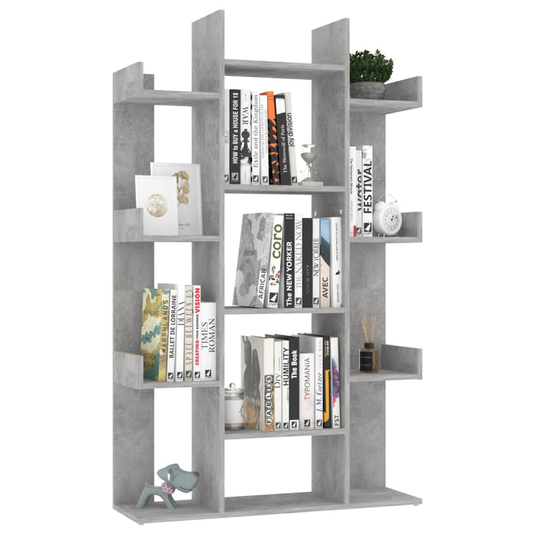 Boekenkast 86x25,5x140 cm spaanplaat betongrijs MeubelReus