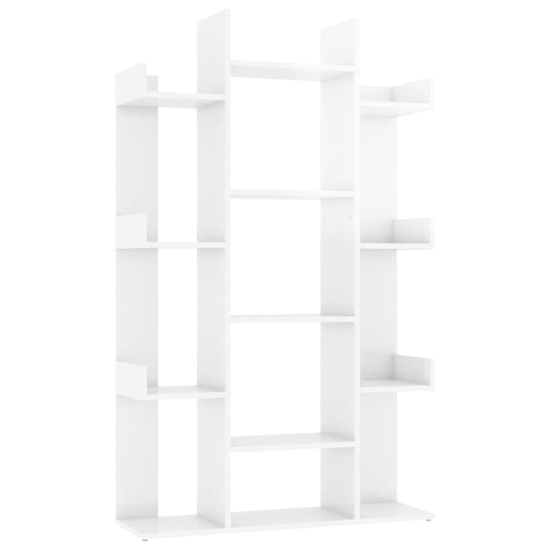 Boekenkast 86x25,5x140 cm spaanplaat hoogglans wit