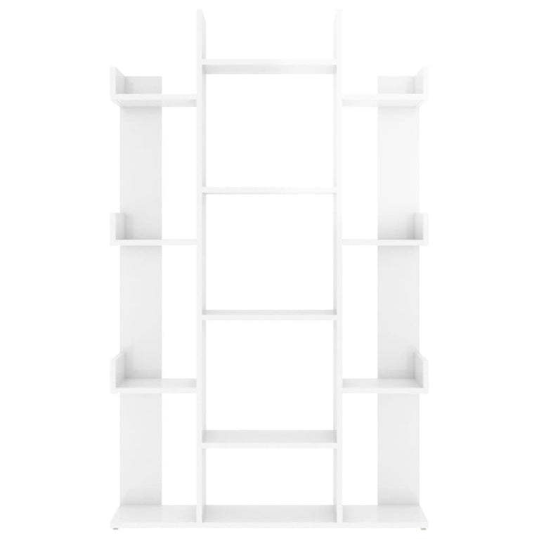 Boekenkast 86x25,5x140 cm spaanplaat hoogglans wit
