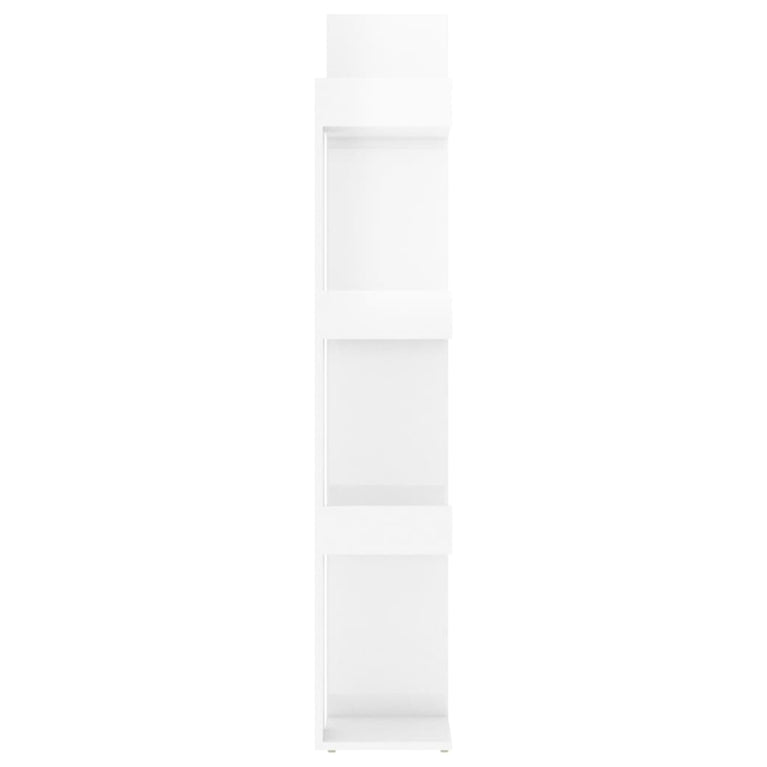 Boekenkast 86x25,5x140 cm spaanplaat hoogglans wit