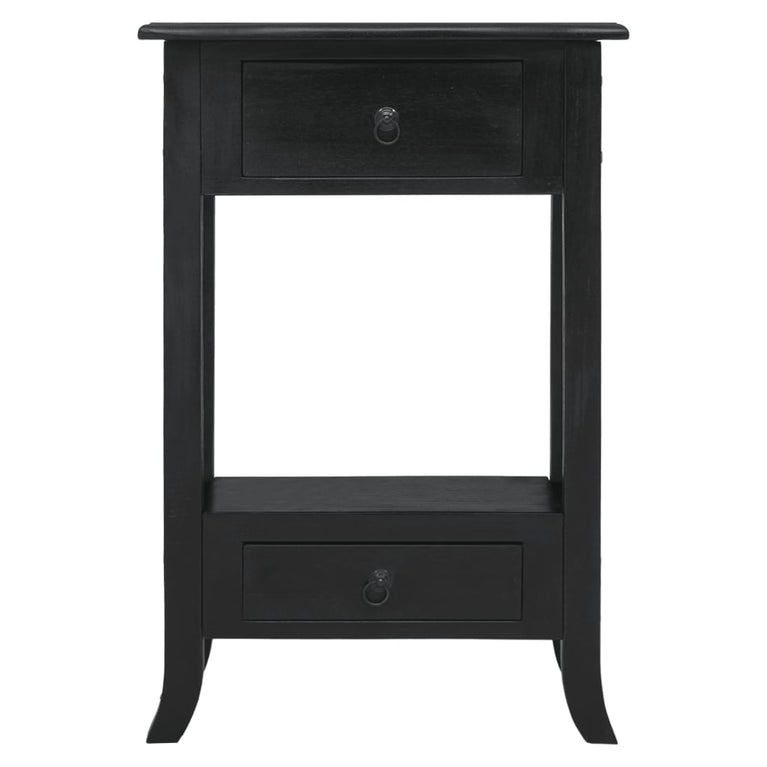 Wandtafel met lades 50x30x75 cm massief mahoniehout zwart MeubelReus