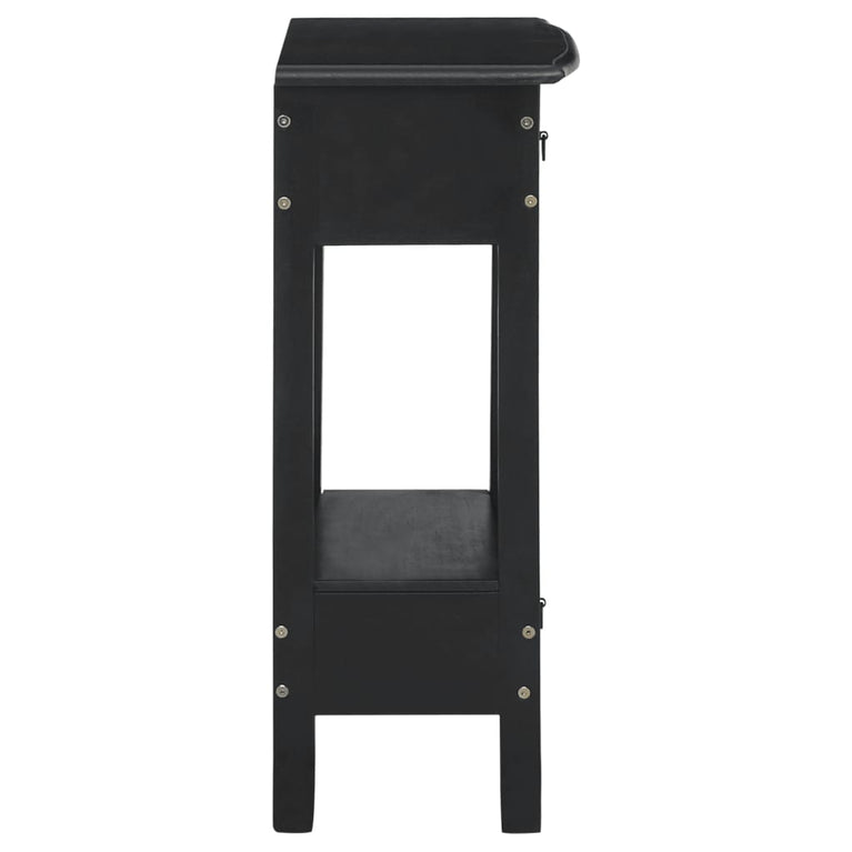 Wandtafel met lades 50x30x75 cm massief mahoniehout zwart MeubelReus