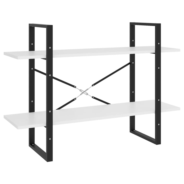 Boekenkast met 5 schappen 100x30x175 cm bewerkt hout wit MeubelReus