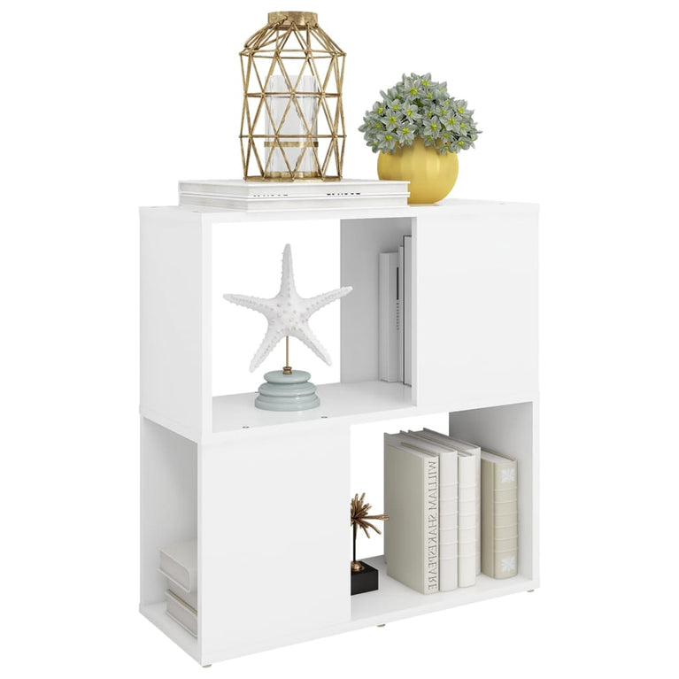 Boekenkast 60x24x63 cm bewerkt hout wit MeubelReus