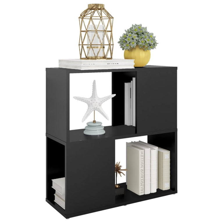 Boekenkast 60x24x63 cm spaanplaat zwart MeubelReus